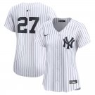 women's Baseball NYY Team Uniform 27 Giancarlo Stanton Jerseys White Home Limited Player lady Shirt