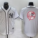 men's & youth Baseball New York Yankees Uniform Blank Jerseys White Big Team Logo Shirt