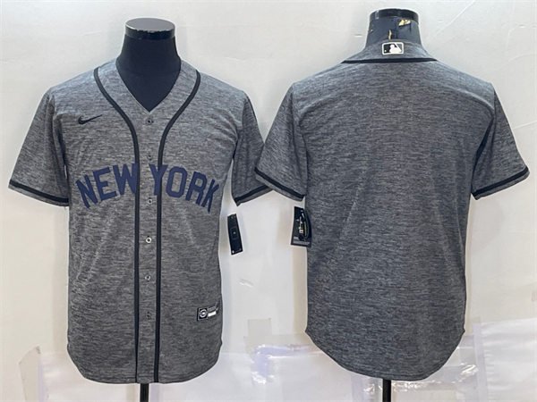 men's & youth Baseball New York Yankees Uniform Blank Jerseys Grey Gridiron CoolBase Player Shirt