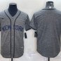 men's & youth Baseball New York Yankees Uniform Blank Jerseys Grey Gridiron CoolBase Player Shirt