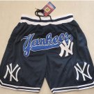 men's New York Yankees Navy Just Don Pocket Zipper Baseball Shorts