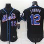 men's & youth Baseball NYM Team Uniform 12 Francisco Lindor Jerseys 2022 Black Alternate Elite Shirt