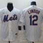 men's & youth Baseball NYM Team Uniform 12 Francisco Lindor Jerseys White Home Player Game Shirt