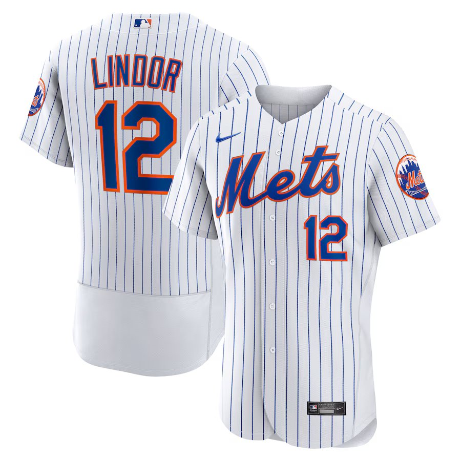 men's & youth Baseball NYM Team Uniform 12 Francisco Lindor Jerseys White Home Player Elite Shirt