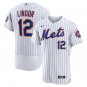 men's & youth Baseball NYM Team Uniform 12 Francisco Lindor Jerseys White Home Player Elite Shirt