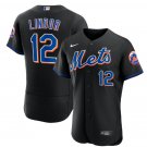 men's & youth Baseball NYM Team Uniform 12 Francisco Lindor Jerseys 2022 Black Alternate Elite Shirt