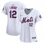 women's Baseball NYM Team Uniform 12 Francisco Lindor Jerseys White Home Limited Player lady Shirt