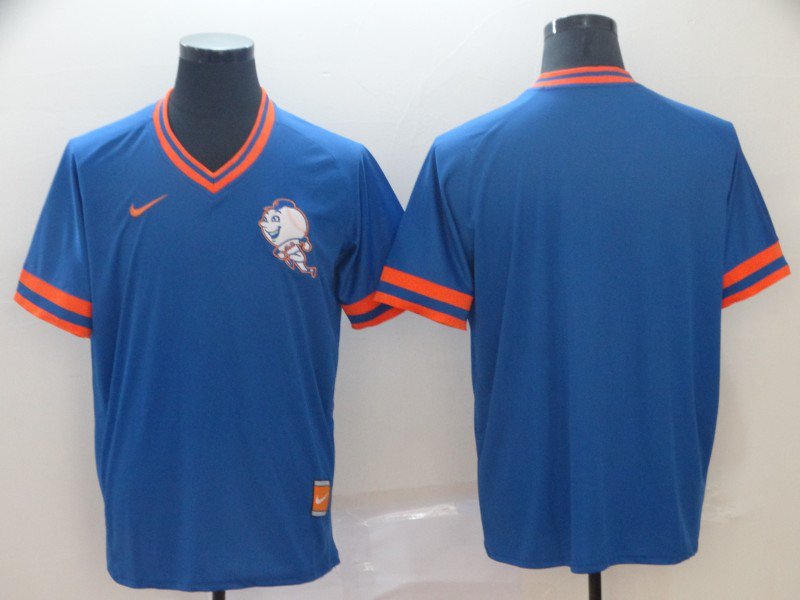 men's & youth Baseball New York Mets Uniform Blank Jerseys Royal Cooperstown V Neck Shirt