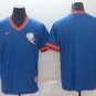 men's & youth Baseball New York Mets Uniform Blank Jerseys Royal Cooperstown V Neck Shirt