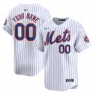 men's & youth Baseball New York Mets 00 Custom name number Jerseys White Home Limited Player Shirt