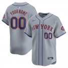 men's & youth Baseball New York Mets 00 Custom name number Jerseys Gray Away Limited Player Shirt