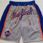 men's New York Mets Gray Just Don Pocket Zipper Baseball Shorts