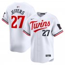 men's & youth Baseball MinTC Team Uniform 27 Ryan Jeffers Jerseys White Home Limited Player Shirt