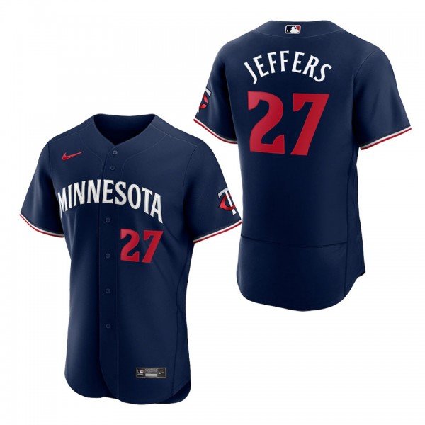 men's & youth Baseball MinTC Team Uniform 27 Ryan Jeffers Jerseys 2023 Navy Alternate Elite Shirt