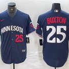 men's & youth Baseball MinTC Team Uniform 25 Byron Buxton Jerseys Navy Alternate Limited Shirt