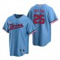 men's & youth Baseball MinTC Team Uniform 25 Byron Buxton Jerseys Light Blue CoolBase Player Shirt