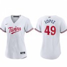 women's Baseball MinTC Team Uniform 49 Pablo Lopez Jerseys White Home Limited Player lady Shirt