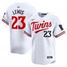 men's & youth Baseball MinTC Team Uniform 23 Royce Lewis Jerseys White Home Limited Player Shirt
