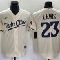 men's & youth Baseball MinTC Team Uniform 23 Royce Lewis Jerseys 2023 Cream Alternate Player Shirt