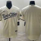 men's & youth Baseball Minnesota Twins Uniform Blank Jerseys 2023 Cream Alternate Player Game Shirt