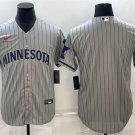 men's & youth Baseball Minnesota Twins Uniform Blank Jerseys 2023 Gray Pinstripe Player Game Shirt