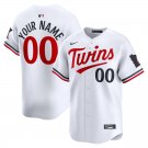 men's & youth Baseball Minnesota Twins 00 Custom name number Jerseys White Home Limited Player Shirt
