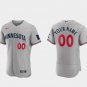 men's & youth Baseball Minnesota Twins 00 Custom name number Jerseys Gray Road Player Elite Shirt