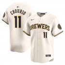 men's & youth Baseball MIL Team Uniform 11 Jackson Chourio Jerseys Cream Home Limited Player Shirt