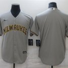 men's & youth Baseball Milwaukee Brewers Uniform Blank Jerseys Gray Alternate Player Game Shirt