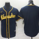 men's & youth Baseball Milwaukee Brewers Uniform Blank Jerseys Navy Alternate Player Game Shirt