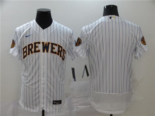 men's & youth Baseball Milwaukee Brewers Uniform Blank Jerseys White Alternate Player Elite Shirt
