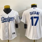 women's Baseball LAD Team Uniform 17 Shohei Ohtani Jerseys White Home Player Game lady Shirt