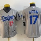 women's Baseball LAD Team Uniform 17 Shohei Ohtani Jerseys Gray Away Limited Player lady Shirt