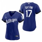 women's Baseball LAD Team Uniform 17 Shohei Ohtani Jerseys Royal City Connect Player lady Shirt