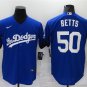 men's & youth Baseball LAD Team Uniform 50 Mookie Betts Jerseys Royal City Connect Player Shirt