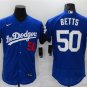 men's & youth Baseball LAD Team Uniform 50 Mookie Betts Jerseys Royal City Connect Elite Shirt