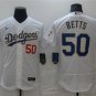 men's & youth Baseball LAD Team Uniform 50 Mookie Betts Jerseys White 2021 Gold Program Elite Shirt