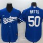 men's & youth Baseball LAD Team Uniform 50 Mookie Betts Jerseys Royal Alternate Player Game Shirt