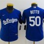 men's & youth Baseball LAD Team Uniform 50 Mookie Betts Jerseys Royal City Connect Player Shirt