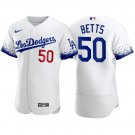 men's & youth Baseball LAD Team Uniform 50 Mookie Betts Jerseys White City Connect Elite Shirt