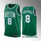 men's & youth Basketball CEL Uniform #8 Kristaps Porzingis Jerseys Green 2023 Icon Edition Shirt