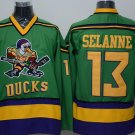 men's & youth Mighty Ducks Of Anaheim 13 Teemu Selanne Jersey Green