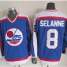 men's & youth Winnipeg Jets 8 Teemu Selanne Jersey 1989 CCM Vintage Blue