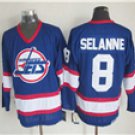 men's & youth Winnipeg Jets 8 Teemu Selanne Jersey 1992 CCM Vintage Blue