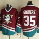 men's & youth Anaheim Mighty Ducks 35 Jean-Sebastien Giguere Jersey Red