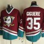men's & youth Anaheim Mighty Ducks 35 Jean-Sebastien Giguere Jersey Red