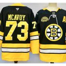 men's & youth Boston Bruins 73 Charlie McAvoy Jersey Black Alternate 100th Anniversary