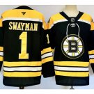 men's & youth Boston Bruins #1 Jeremy Swayman Jersey Black