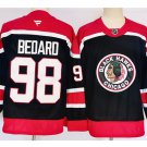 men's & youth Chicago Blackhawks #98 Connor Bedard Jersey Black Retro
