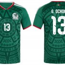 adult & kids Mexico National Soccer Uniform 13 Guillermo Ochoa Jersey Home 2026 Green Activewear